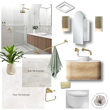 Courtney Ensuite Bathroom Interior Design Mood Board by Michelle Canny Interiors