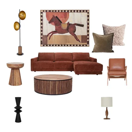 Warm cosy and earthy Interior Design Mood Board by tammysellars