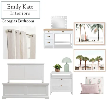 Alison & Bed Moodboard Georgias Bedroom Interior Design Mood Board by EmilyKateInteriors