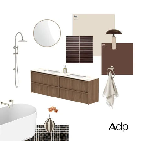 Eli Ensuite Vanity | Mid-Century Modern Interior Design Mood Board by ADP Australia