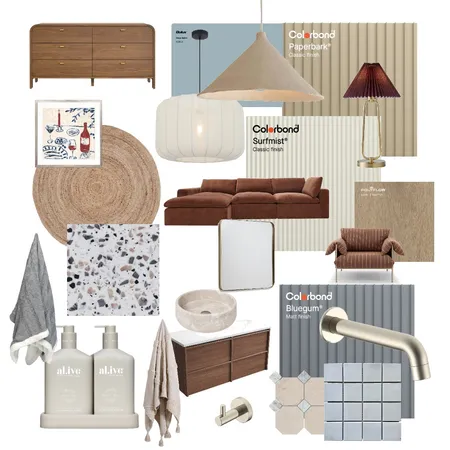 Pool Guest House Dalgety St Interior Design Mood Board by Dalgety Design