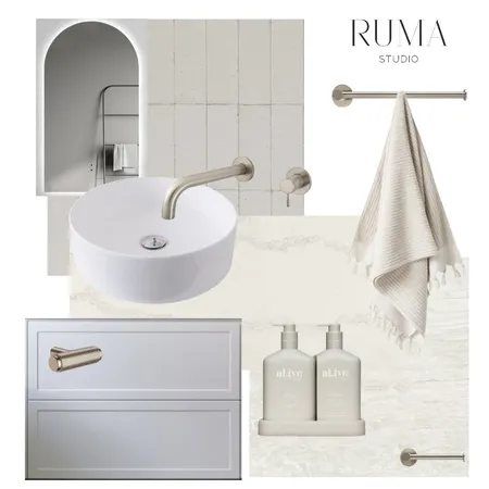 Oasis Drive - Powder Room Interior Design Mood Board by Ruma Studio