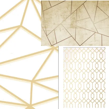 טפטים זהב גאומטרי Interior Design Mood Board by ruty on Style Sourcebook