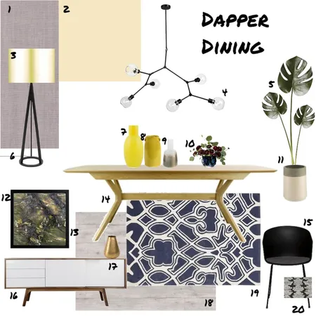 Assignment 9 - Dining Interior Design Mood Board by JoannaLee on Style Sourcebook