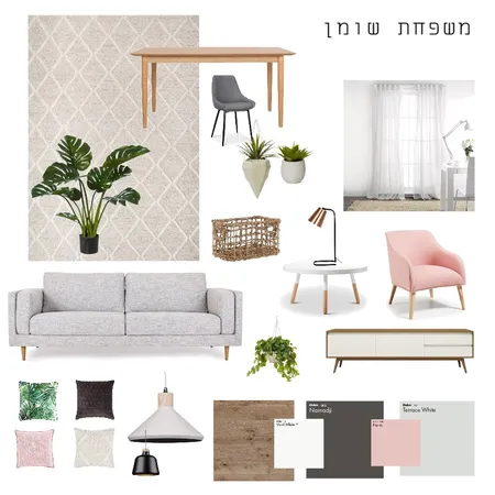 משפחת שומן Interior Design Mood Board by keren1609