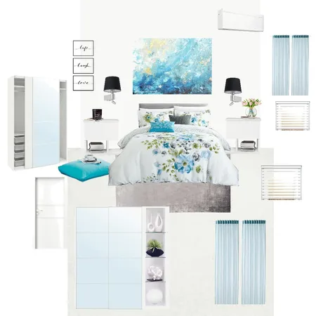 синьо Interior Design Mood Board by m3ia14 on Style Sourcebook