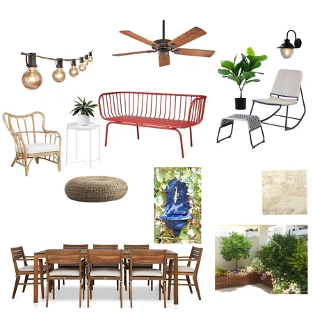 לוח השראה חצר Interior Design Mood Board by tehillaa