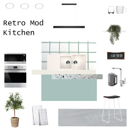 Retro Mod Kitchen Interior Design Mood Board by JoannaLee on Style Sourcebook
