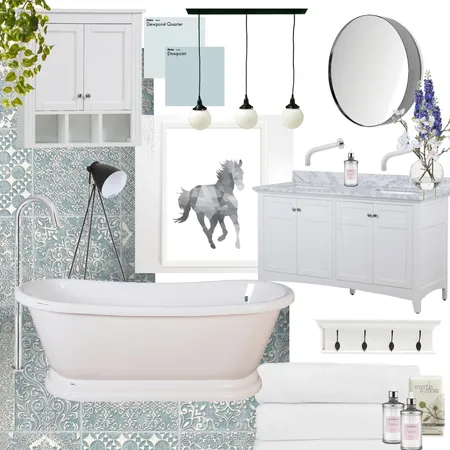 Soft Blue Bathroom Interior Design Mood Board by PaigeS on Style Sourcebook
