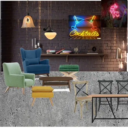 Тусовошная 1 Interior Design Mood Board by Daria