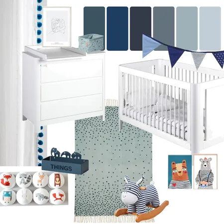 חדר של התינוק - לוח השראה Interior Design Mood Board by hila-d