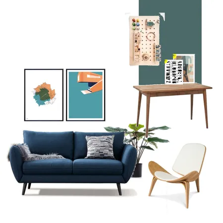 לוח השראה לסלון אייל 2 Interior Design Mood Board by hila-d