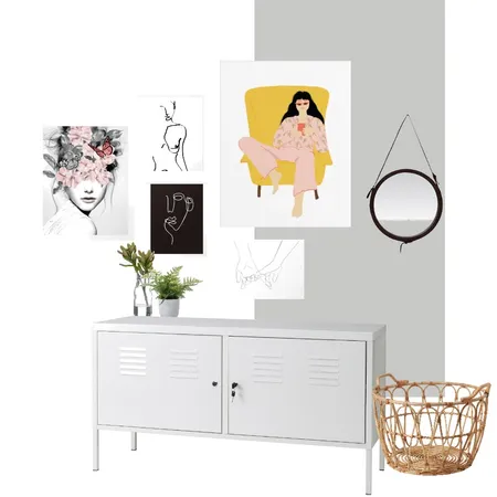 אופציה 2 - קיר גלריה ואחסון Interior Design Mood Board by hila-d
