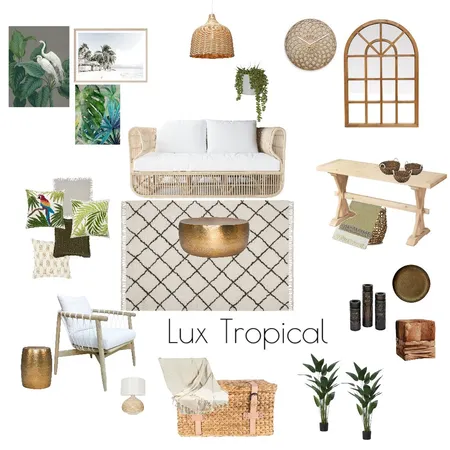 Lux Tropical Interior Design Mood Board by rozpot on Style Sourcebook