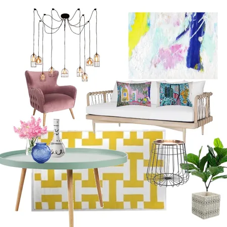 Yellow Living Interior Design Mood Board by tkouks on Style Sourcebook