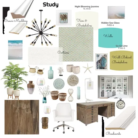 Rustic Beach Study Interior Design Mood Board by LesliePelonero on Style Sourcebook