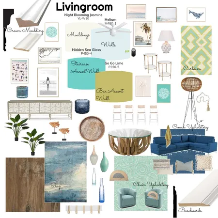 Modern Beach Livingroom Interior Design Mood Board by LesliePelonero on Style Sourcebook