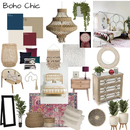 Boho Chic Bedroom 2 Interior Design Mood Board by jennadunlop on Style Sourcebook