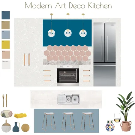 Our Modern Art Deco Reno - Kitchen Interior Design Mood Board by JoannaLee on Style Sourcebook