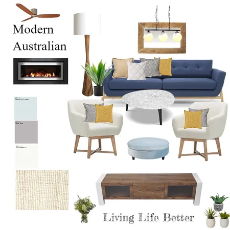 Modern Australian Living Interior Design Mood Board by Wilson on Style Sourcebook