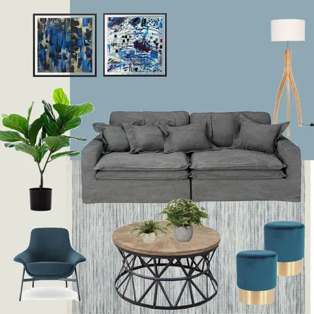 סלון כחול Interior Design Mood Board by inbalrado on Style Sourcebook