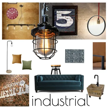 living industrial 2 Interior Design Mood Board by sunnygrewal