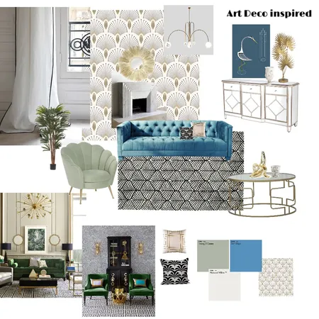 Art Deco living Interior Design Mood Board by nadia montalto on Style Sourcebook