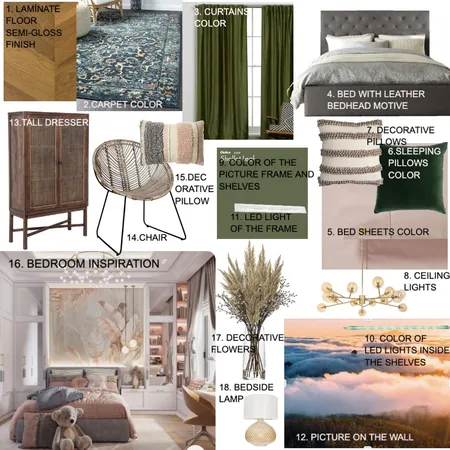 Bedroom design scheme Interior Design Mood Board by Meliha on Style Sourcebook