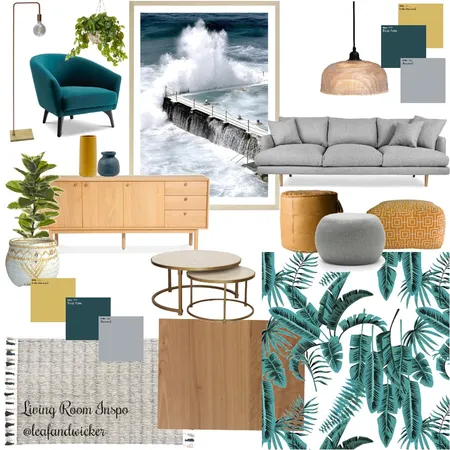 Living Room Inspo Interior Design Mood Board by @leafandwicker on Style Sourcebook