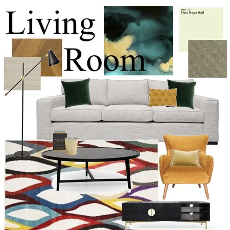 Living room Interior Design Mood Board by Jennifer Kent