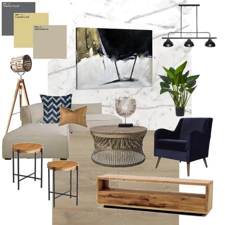 Modern Living Room Interior Design Mood Board by D'Zine Hub Interiors on Style Sourcebook