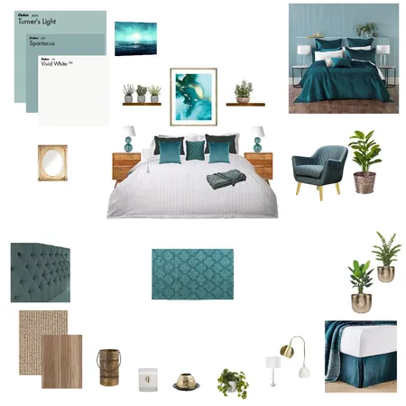 Green Contemporary Bedroom Interior Design Mood Board by njparker@live.com.au on Style Sourcebook