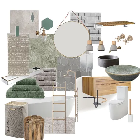 Concrete Jungle - Bathroom Interior Design Mood Board by Noviana’s Interiors on Style Sourcebook