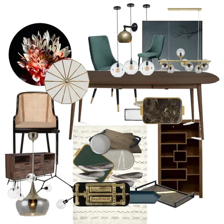 Concrete Jungle Dining Interior Design Mood Board by Noviana’s Interiors on Style Sourcebook