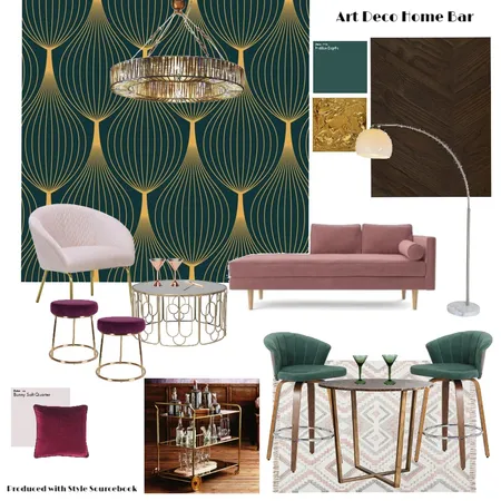 Art Deco Home Bar Interior Design Mood Board by Kim Bongers on Style Sourcebook