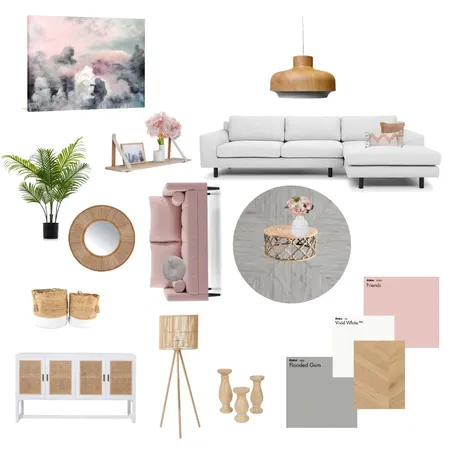 Pretty in Pink Interior Design Mood Board by JessicaMitchell