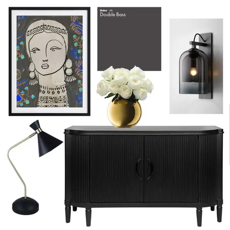 black and gold Interior Design Mood Board by CourtneyBaird on Style Sourcebook