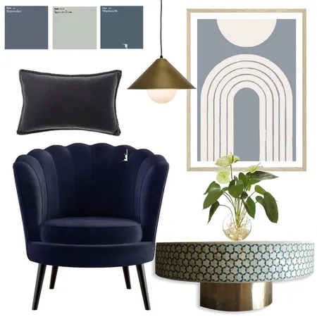 BLUE AND GOLD Interior Design Mood Board by CourtneyBaird on Style Sourcebook