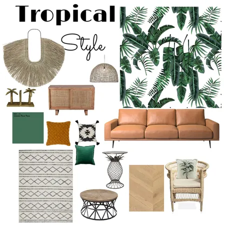 Tropical Style Interior Design Mood Board by Yolande Smith on Style Sourcebook