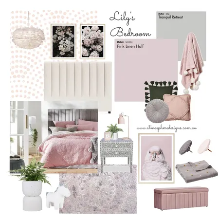 Lily's Tween Bedroom Makeover Interior Design Mood Board by Atmosphere Designs on Style Sourcebook