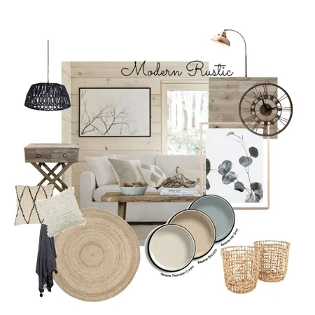 Modern Rustic Interior Design Mood Board by Walnut