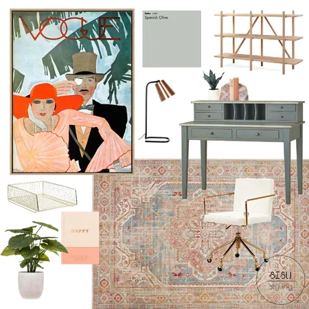 Office greens Interior Design Mood Board by Sisu Styling on Style Sourcebook