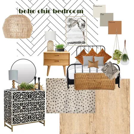 Bohemian Chic Bedroom Interior Design Mood Board by MandiLMitchell on Style Sourcebook