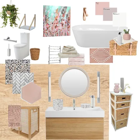 Modern Boho Bath Interior Design Mood Board by MandiLMitchell on Style Sourcebook