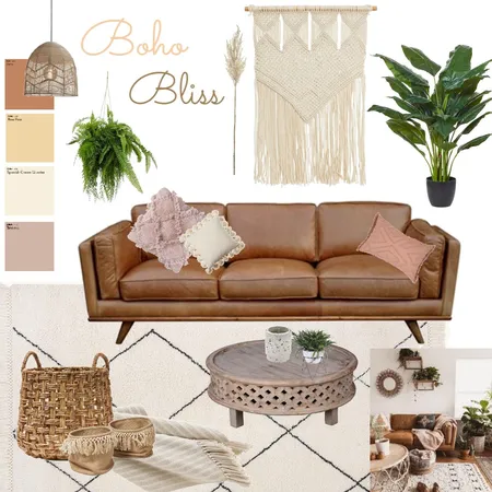 Boho Bliss Interior Design Mood Board by Ffion Thomas