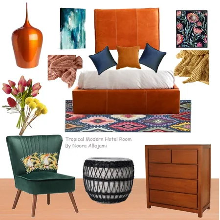 Tropical Modern Hotel Room Interior Design Mood Board by N.ALAJMI on Style Sourcebook