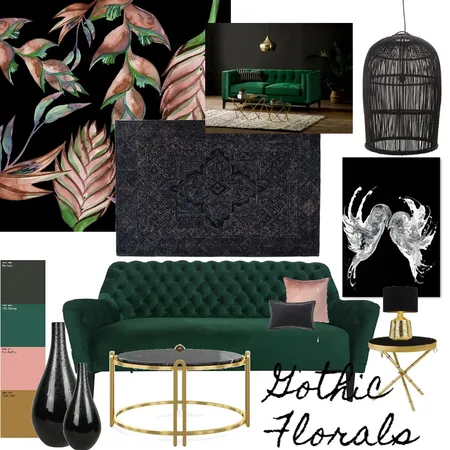 Gothic Florals Interior Design Mood Board by Mrs.Hinchcliffe on Style Sourcebook