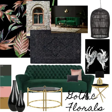 Gothic Florals Interior Design Mood Board by Mrs.Hinchcliffe on Style Sourcebook