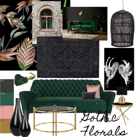 Gothic Florals Interior Design Mood Board by Mrs.Hinchcliffe on Style Sourcebook