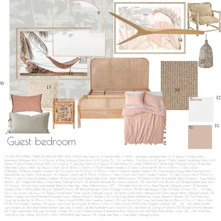 Guest Bedroom Interior Design Mood Board by Beautiful Rooms By Me on Style Sourcebook